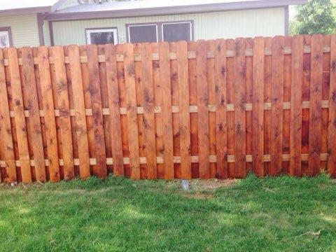 Shadow-Box Cedar Privacy Fence completed by Affordable Fencing in Decatur, TX
